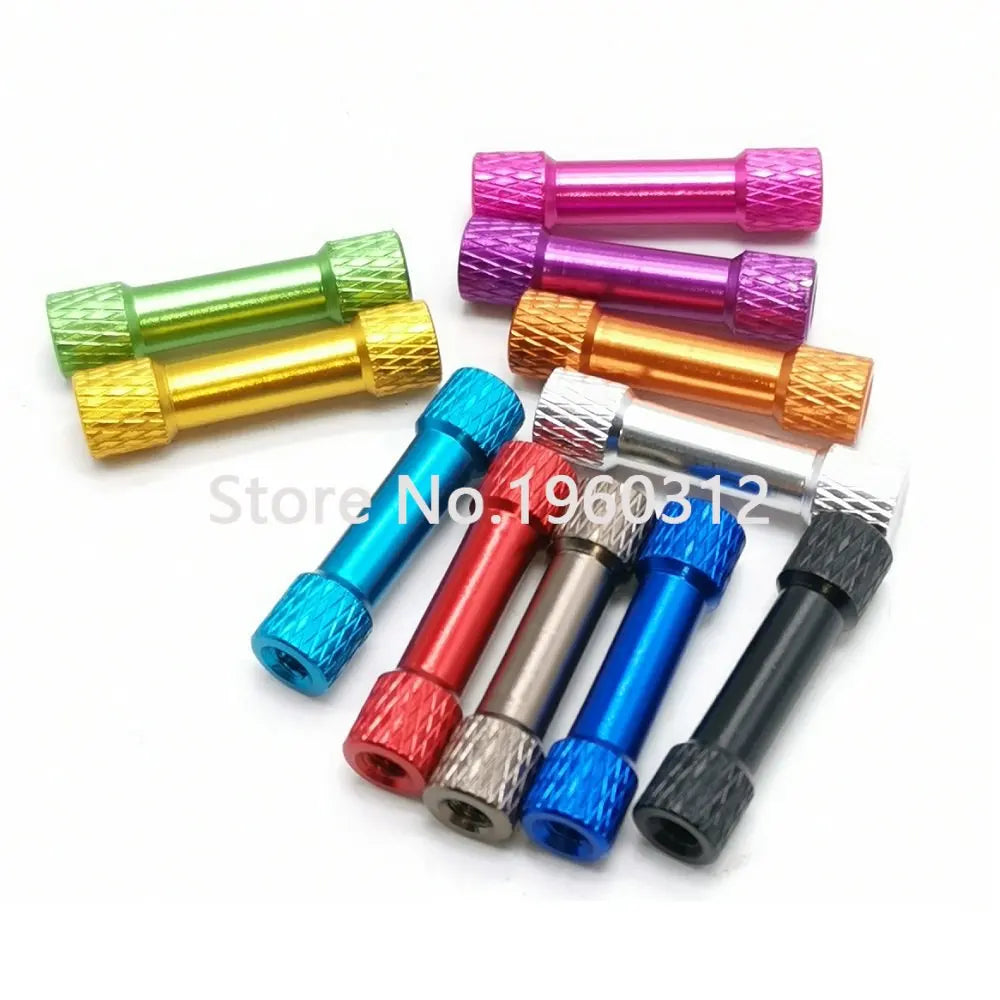 10pcs M3*15/20/25/28/30/35mm Knurled Aluminum Standoff Spacers OD=6mm Multicolor aluminum Rods for RC Parts