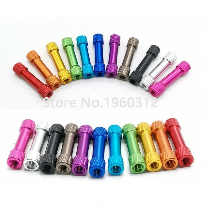 10pcs M3*15/20/25/28/30/35mm Knurled Aluminum Standoff Spacers OD=6mm Multicolor aluminum Rods for RC Parts