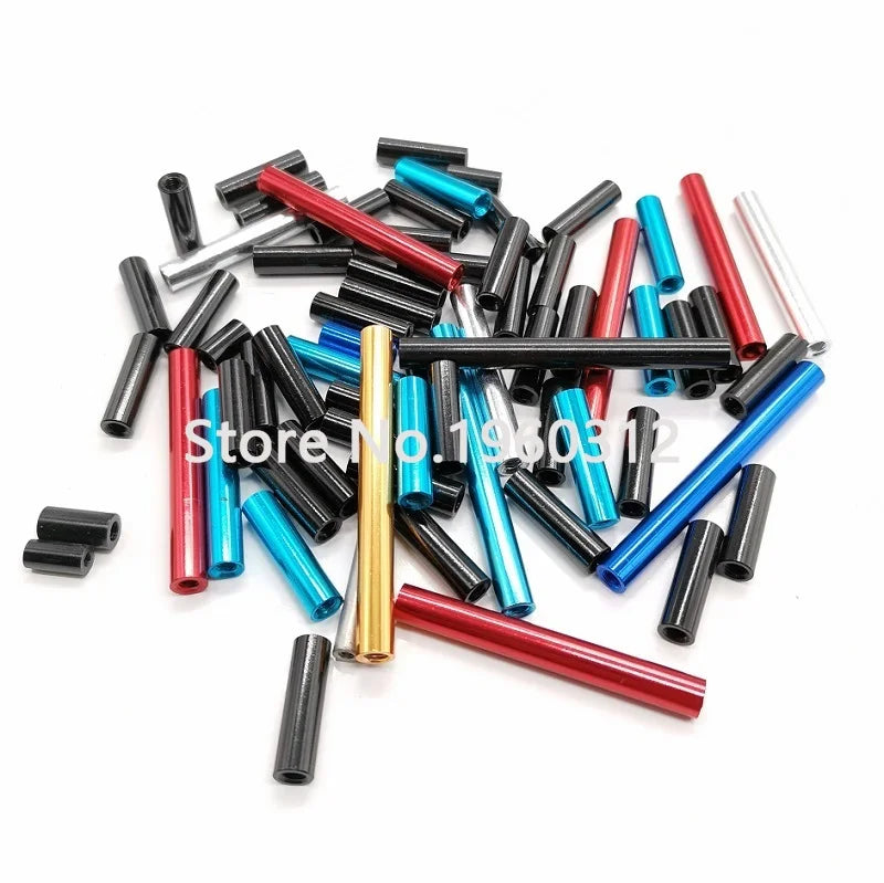 10pcs. M3  Black / Red /Light blue/Deep blue/ round aluminum standoff Column rods Round Aluminum Spacer for RC multirotors