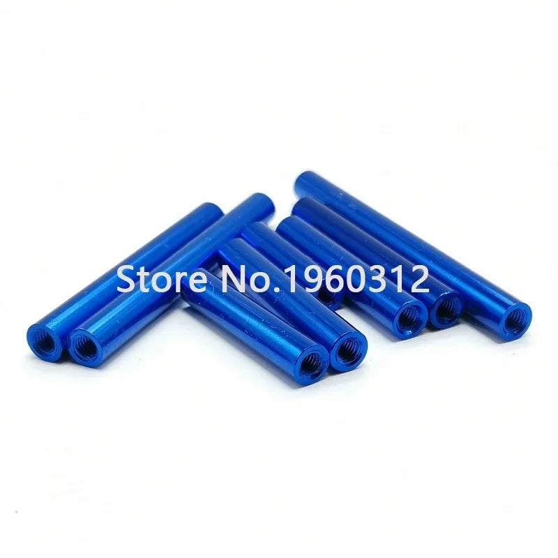 10pcs. M3  Black / Red /Light blue/Deep blue/ round aluminum standoff Column rods Round Aluminum Spacer for RC multirotors