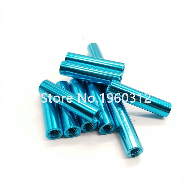 10pcs. M3  Black / Red /Light blue/Deep blue/ round aluminum standoff Column rods Round Aluminum Spacer for RC multirotors