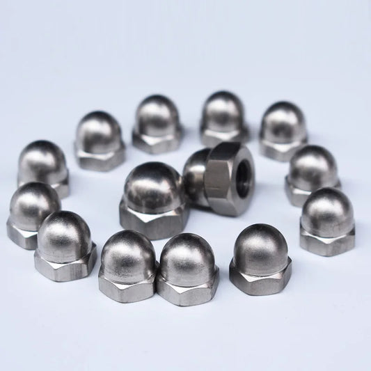 10pcs M3 M4 M5 M6 M8 M10 M12 M16 M20 titanium alloy cap acorn dome head hexagon nut/hex cap nut/decorative nut