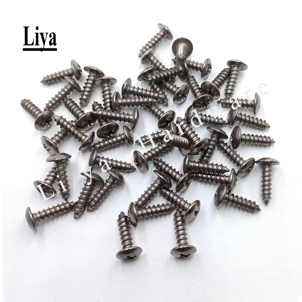 10pcs Titanium alloy pure titanium TA2 cross big flat head mushroom head self tapping M4  self-working screw wood screw