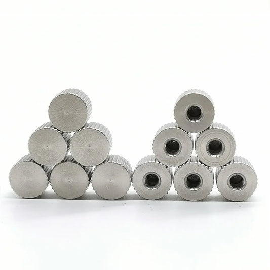 10pcs/lot  M2 M2.5 M3 M4 m5 m6 stainless steel small head knurled thumb nut hand tighten nut