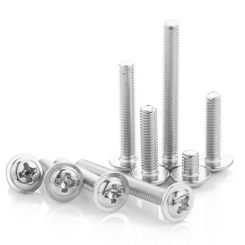 M2/M3/M4/M5 Galvanized Cross Round Head Padded Meson Screws Pan Head Handle Screws Furniture Screws for Furniture Installation