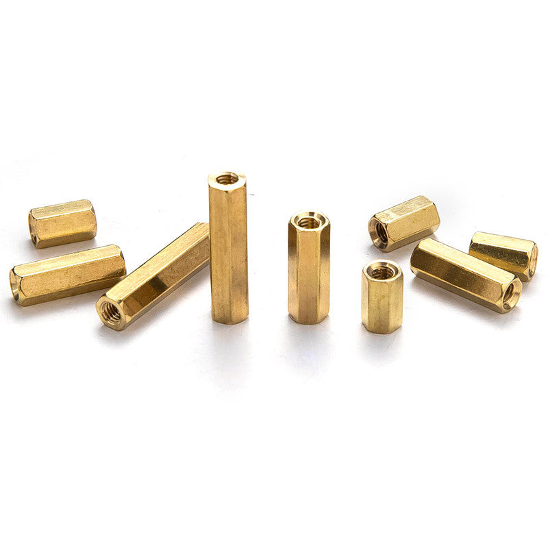 M2/M3/M5 Pure Copper Double Pass Hexagonal Studs Internal Thread Hollow Support Isolation Column for Computer Motherboard