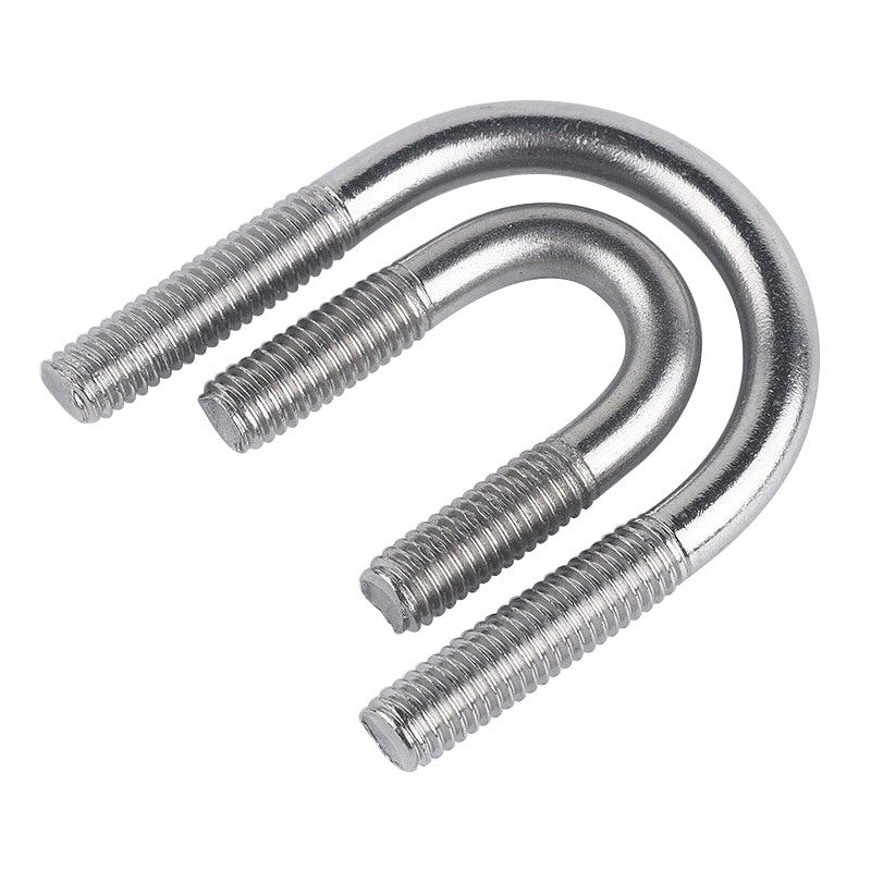 304 stainless steel U-bolt riding pipe hoop U-wire double head screw U-ring embedded part lifting ring clamp screw