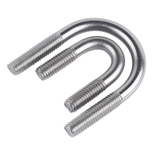 304 stainless steel U-bolt riding pipe hoop U-wire double head screw U-ring embedded part lifting ring clamp screw