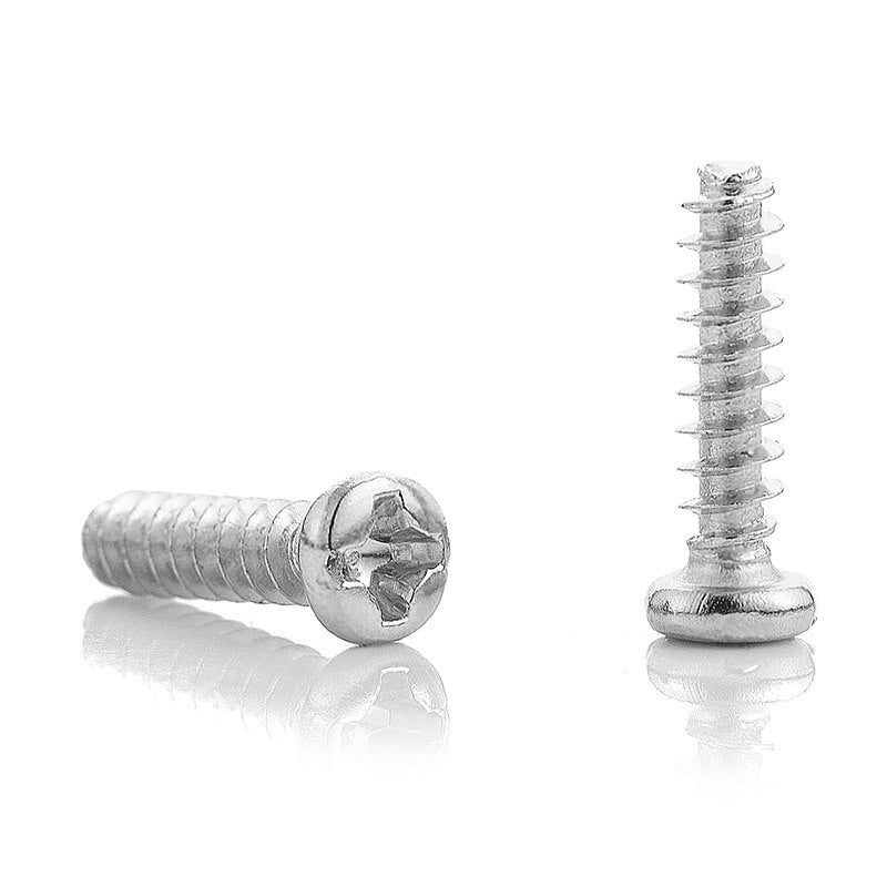 M1.2/M3/M4/M5 201 Stainless Steel Cross Round Head Flat Tail Self-Tapping Screw Pan Head Flat Tail Screw  for Electronic & Woodworking