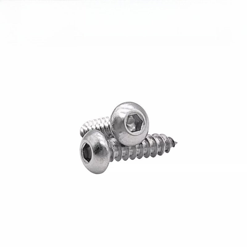 M3-M6 304 Stainless Steel Pan Head Self-Tapping Screw  Hex Socket Mushroom Head Wood Screw
