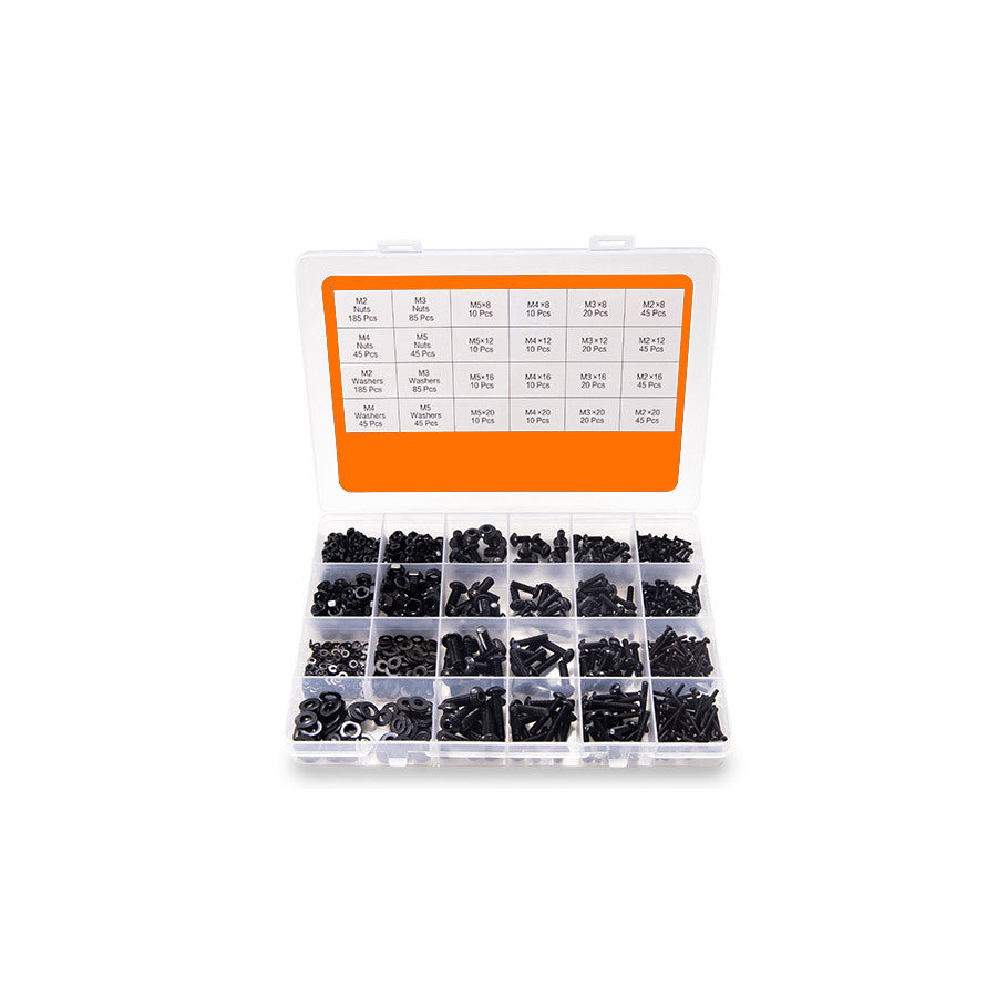 Grade 10.9 Black Set Half Round Head Hexagon Screws Nut Combination Screws Boxed Pan Head Hexagon Bolts for Industrial Machinery