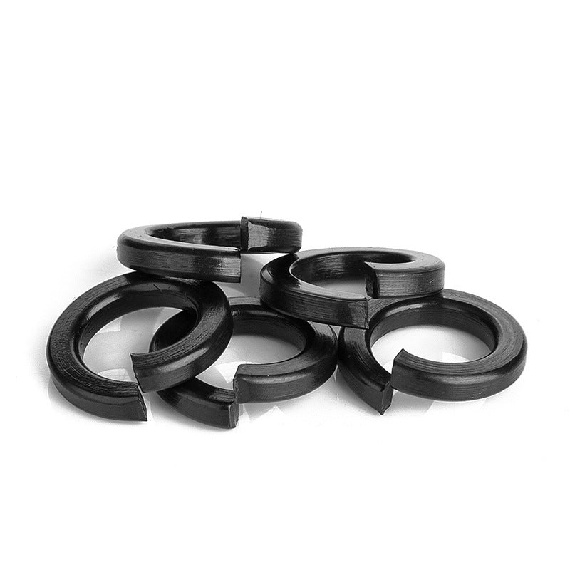 M3/M4/M5/M6/M8/M10 Grade 8.8 Carbon Steel Black Spring Washers - High Strength Lock Washers for Machinery & Equipment