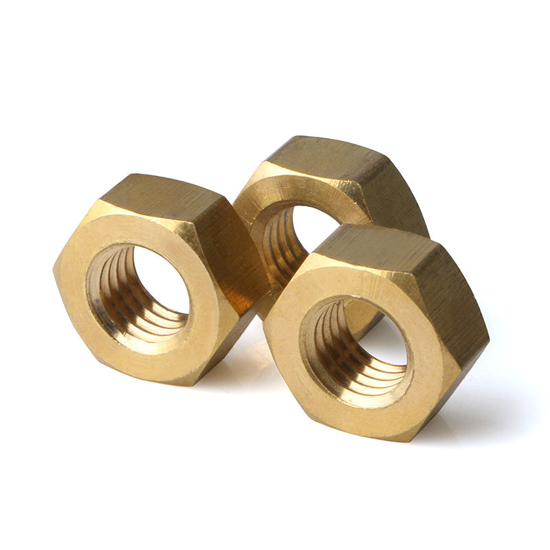 M1.6 M4 M5 M6 H59 Brass Hex Nuts Outer Hexagon Copper Nuts Small Hex Screw Caps  for Electrical & Home Use