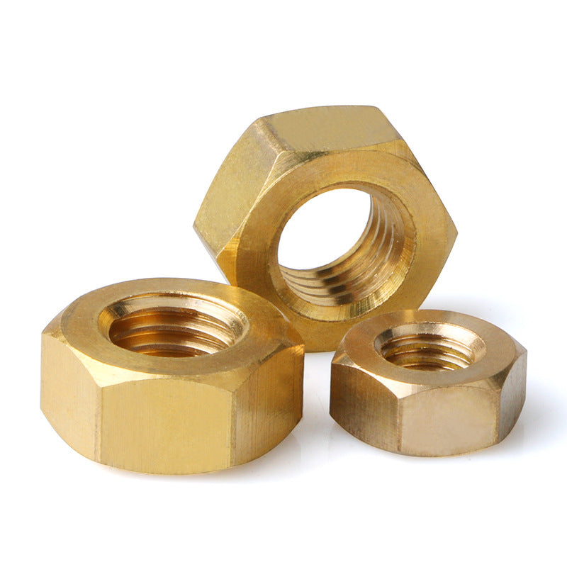 M1.6 M4 M5 M6 H59 Brass Hex Nuts Outer Hexagon Copper Nuts Small Hex Screw Caps  for Electrical & Home Use