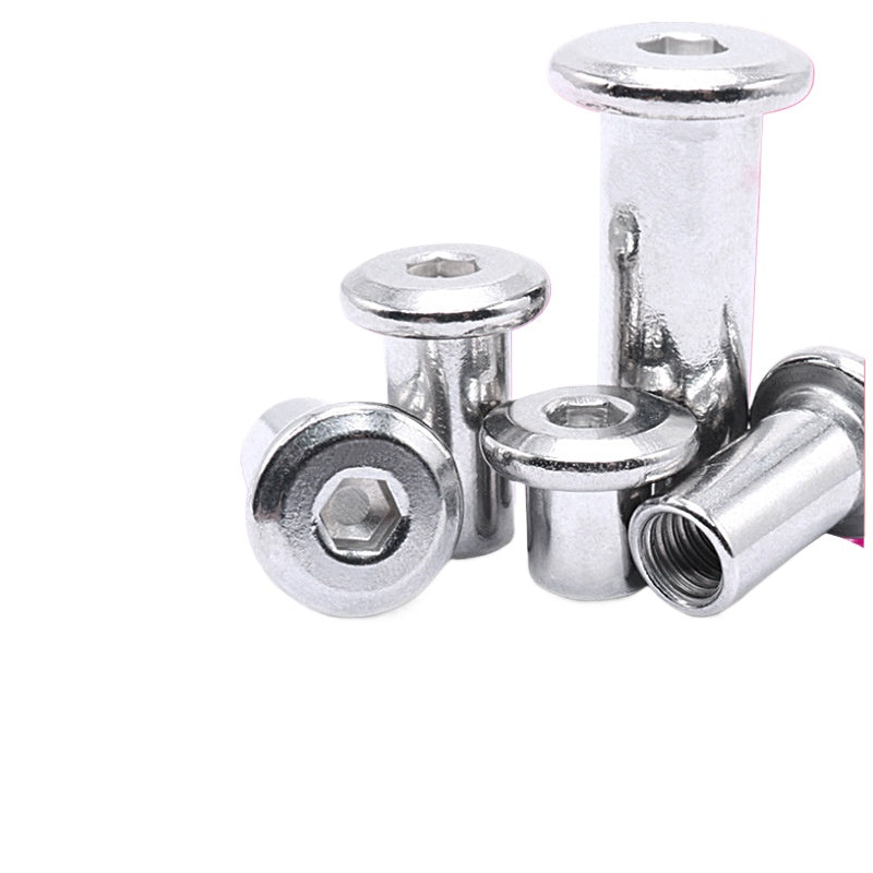 M3M4M5M6 304 stainless steel chamfered splint nut flat head hexagonal lock furniture nut splint nut for Cabinet & Furniture Assembly