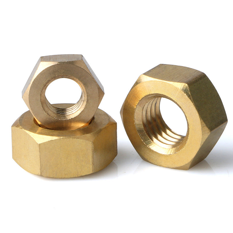 M1.6 M4 M5 M6 H59 Brass Hex Nuts Outer Hexagon Copper Nuts Small Hex Screw Caps  for Electrical & Home Use