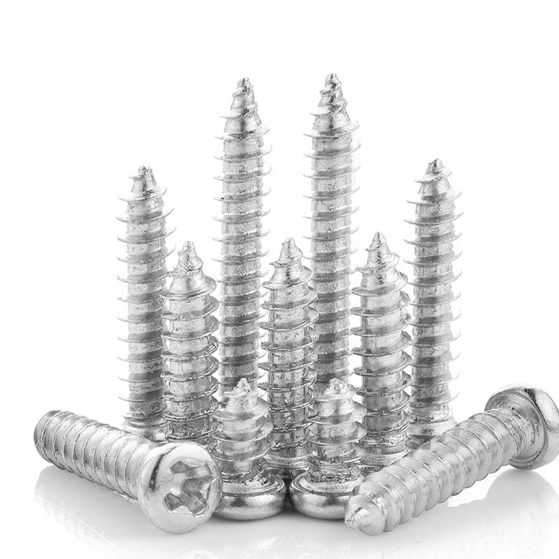 M1-M6 Nickel-Plated Hardened Round Head Cross Self-Tapping Screws -Pan Head Electronic Small Screws for Electronic Devices