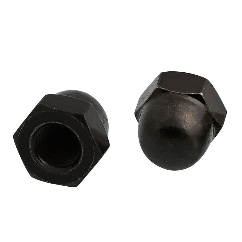 M8M10M12 304 stainless steel black nut 201 semi-round head cover nut manufacturer spherical integrated cover nut
