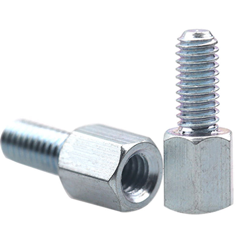 M3/M4/M6 Galvanized Iron Hexagon Single Head Stud External Teeth Yin Yang Isolation Column for Electronic Component Spacing & Connection