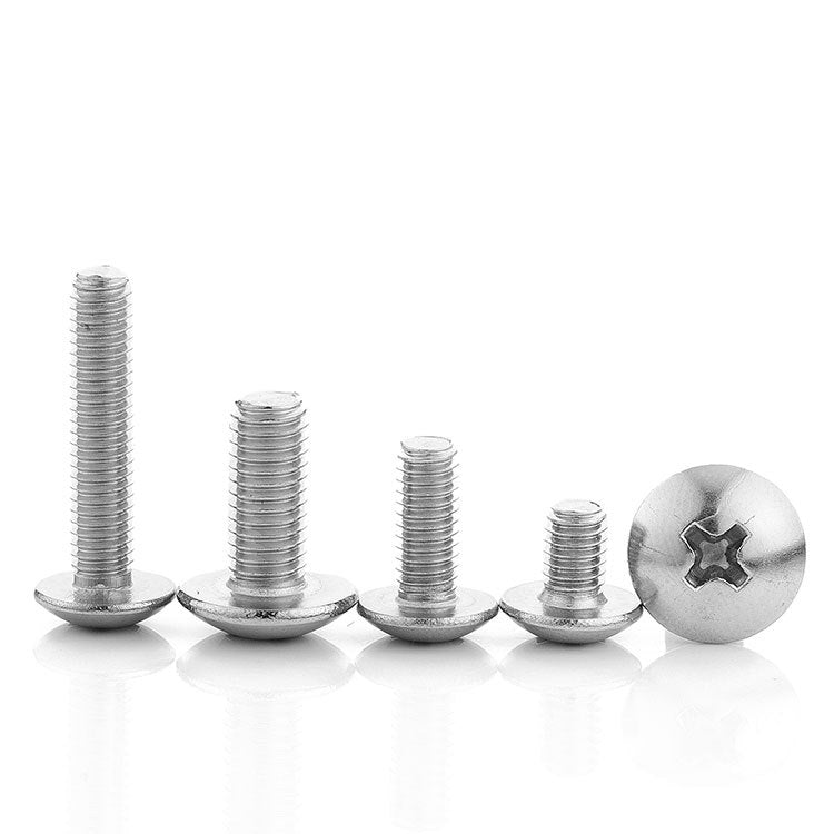 M6/M8 304 stainless steel cross large flat head screw cross slot machine screw mushroom head umbrella head machine tooth screw  for Furniture & Hardware