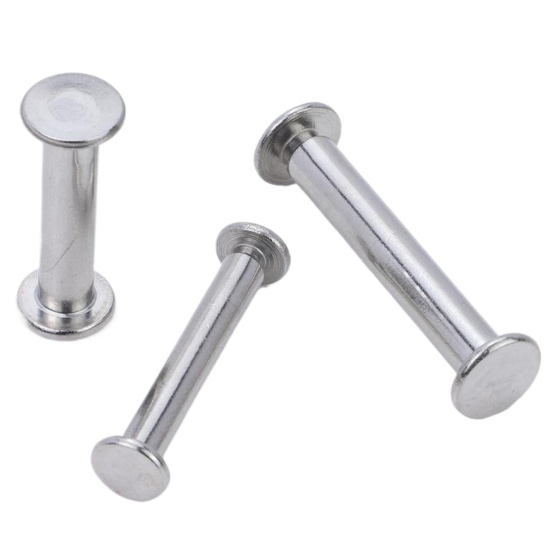 4MM/5MM 304 stainless steel flat head knock mother and child screw to lock mother and child rivet screw ledger nail male and female nail  for Bookbinding & Leather Repair