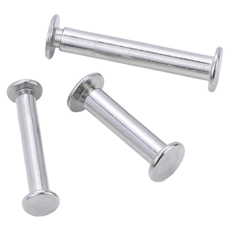 4MM/5MM 304 stainless steel flat head knock mother and child screw to lock mother and child rivet screw ledger nail male and female nail  for Bookbinding & Leather Repair