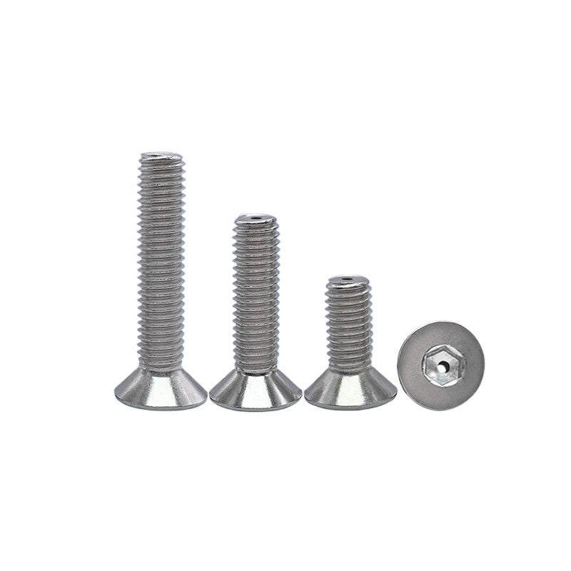 UNC/UNF 304/316 Stainless Steel Screw Hex Socket Countersunk Hollow Through-Hole Vacuum Exhaust Fastener