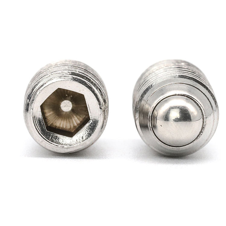 304 stainless steel bead machine rice screw ball head hexagonal wave screw positioning spring plunger setting screw  for home improvement and industrial use