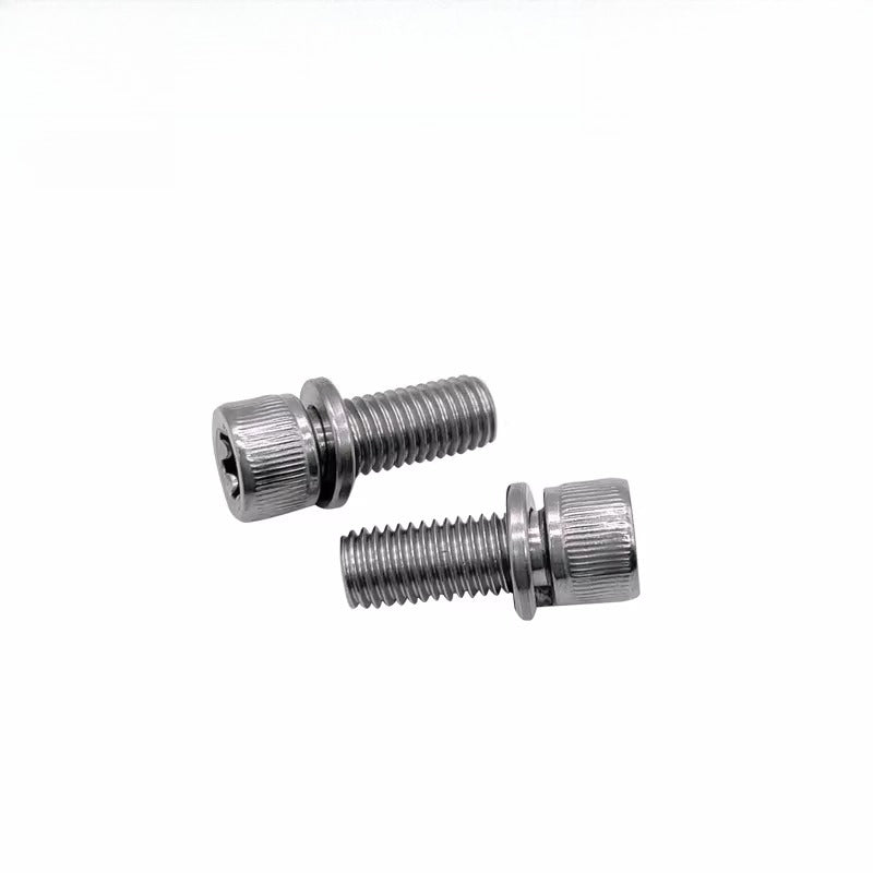 1/4-28 UNF Screw  304 Stainless Steel  Screw  American Torx Cylindrical Head 2-in-1 Precision Machine Screw (With Spring Washer)
