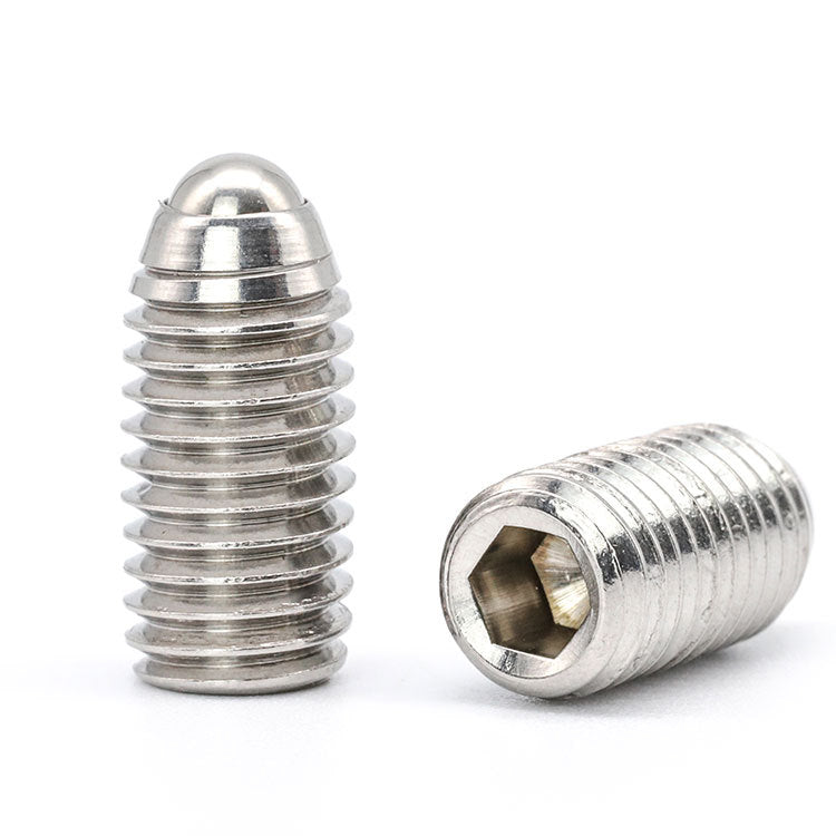 304 stainless steel bead machine rice screw ball head hexagonal wave screw positioning spring plunger setting screw  for home improvement and industrial use