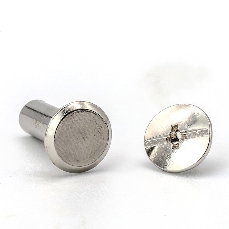 Carbon steel nickel plated mother and child rivets fixed letter screws pair lock ledger album binder screws mother and child screws  for Ledger Album Book Binder