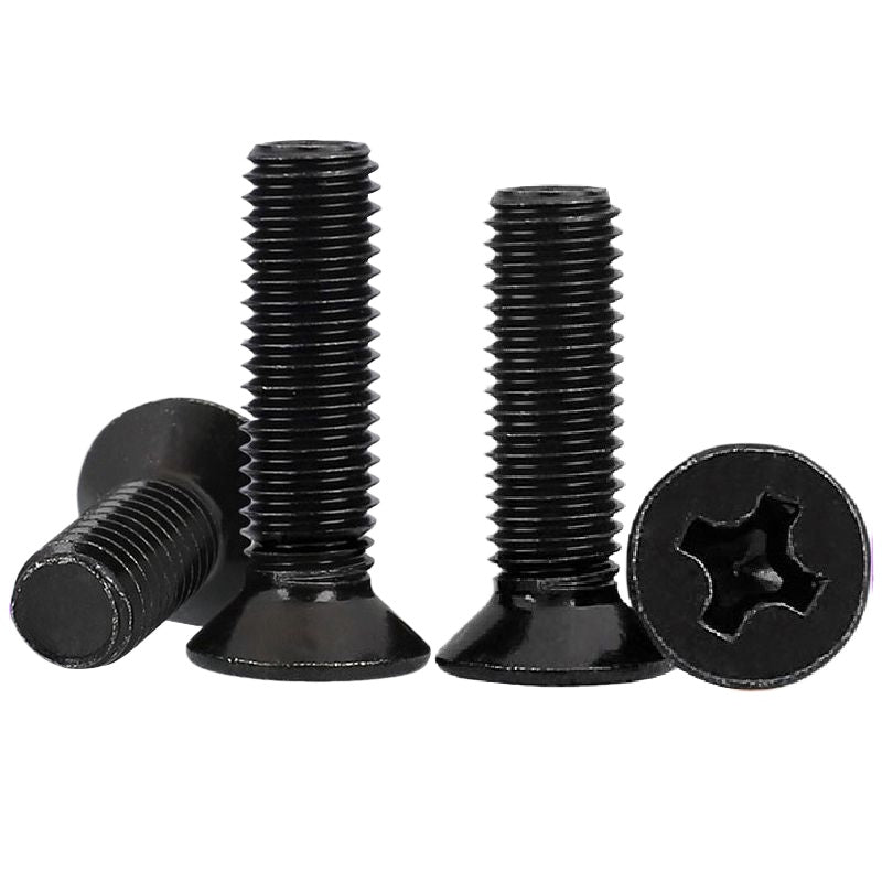 M3 M4 Carbon Steel Black Phillips Countersunk Head Machine Screws for Electronics & Furniture