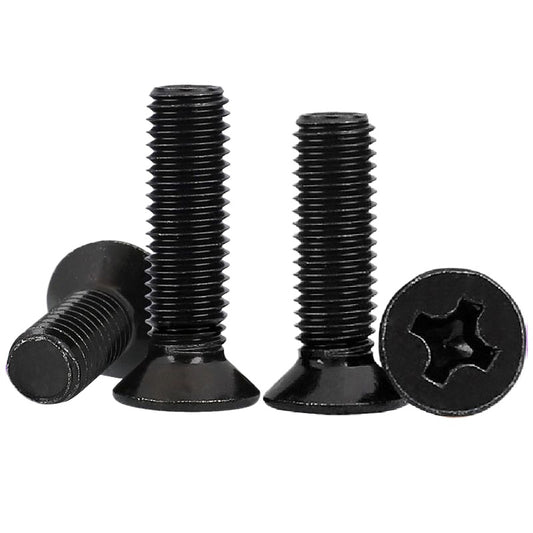 M3 M4 Carbon Steel Black Phillips Countersunk Head Machine Screws for Electronics & Furniture
