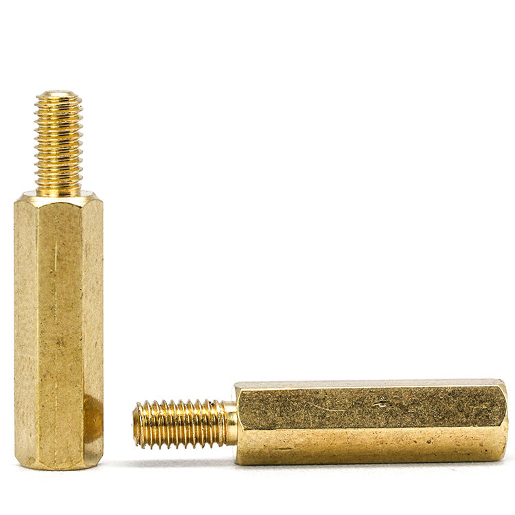M3 Hexagonal copper column single pass copper stud pc circuit board main board terminal single head outer hexagonal support column isolation column