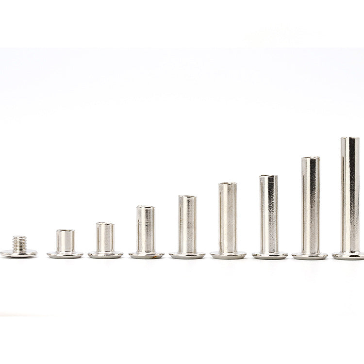 φ3/φ3.5/φ4.5 201 Stainless steel child and mother rivets Flat head pair lock letter nails Hand percussion rivets for Bags, Leather & Crafts