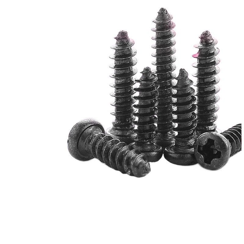 M2.5M3M5 Black Cross Pan Head Self-Tapping Screws Electronic Small Round Head Screws for Electronics Assembly & Device Repair