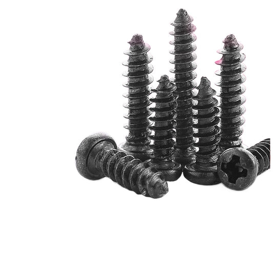 M2.5M3M5 Black Cross Pan Head Self-Tapping Screws Electronic Small Round Head Screws for Electronics Assembly & Device Repair