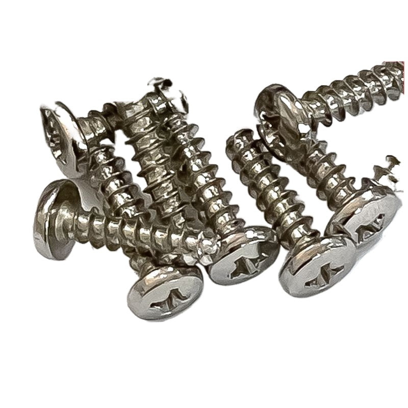 M3/M3.5/M4 304 Stainless Steel Cross Large Head Self-Tapping Screw Large Round Head Cut Tail Self-Tapping Screw for Furniture & DIY Projects