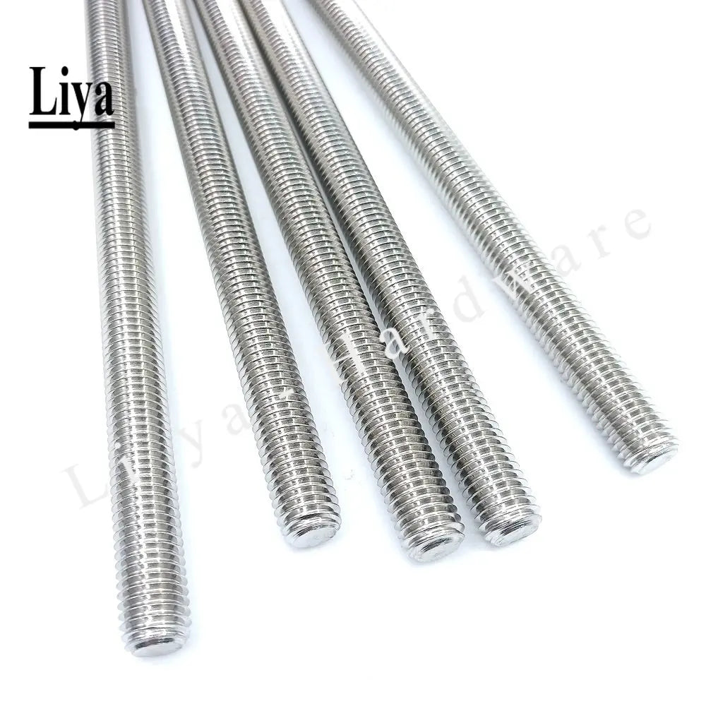 1PCS Left Hand Thread Full-Thread Bar Threaded Rod Screw 304 Stainless Steel M4 M5 M6 M8 M10 M12 M14 - M24 Length 250mm