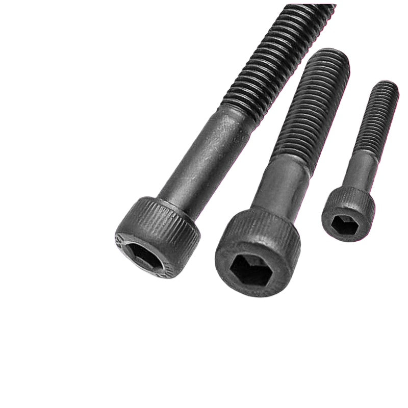 M6/M8/M10 304 stainless steel black cylindrical head inner hexagonal half tooth bolt black zinc plated cup head half tooth screw for Hardware & Equipment Assembly
