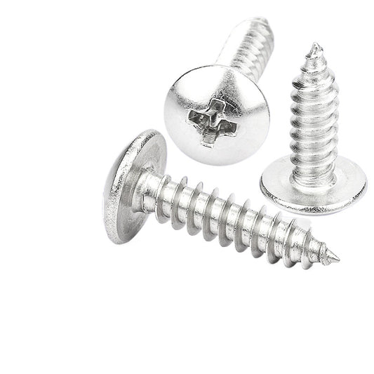 M3/M4/M5/M6 304 stainless steel cross large flat head self-tapping screw Mushroom head self-tapping umbrella head screw for Wood & Furniture