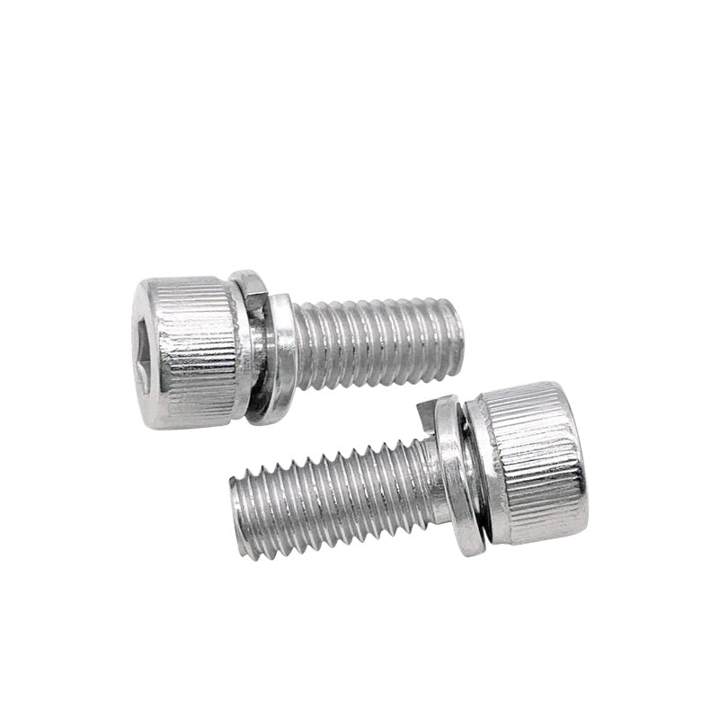 DIN912 M2-M8 Hex Socket Combination Screw 304/316 Stainless Steel Cup Head Elastic Washer 2-Piece Screw