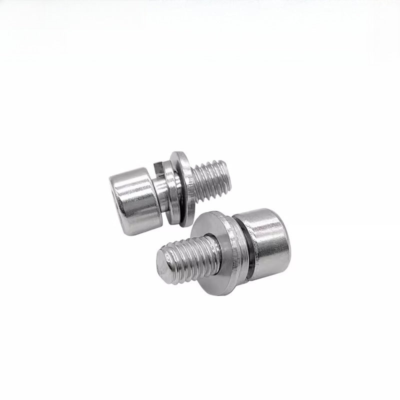 GB70.1 304/316 Stainless Steel Hex Socket Screw | Non-Knurled Flat & Spring Washer 3-in-1 Combo Fastener