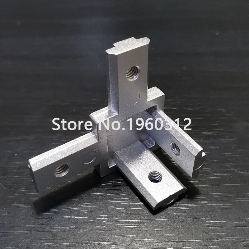 1pc 2020/3030/4040  Aluminum profile 3-Way End Corner Bracket Connector for T slot Aluminum Extrusion Profile with screws