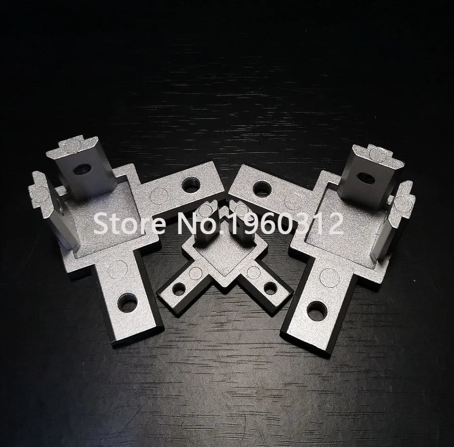 1pc 2020/3030/4040  Aluminum profile 3-Way End Corner Bracket Connector for T slot Aluminum Extrusion Profile with screws