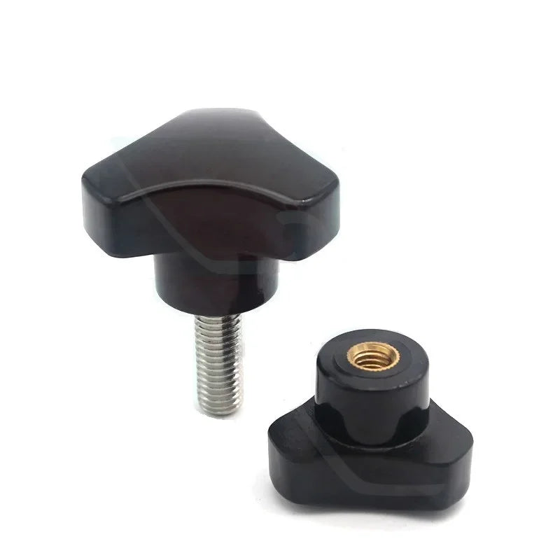 1pcs 304 stainless steel triangle handle bakelite handle hand screw, arc knob M5-M12 high quality