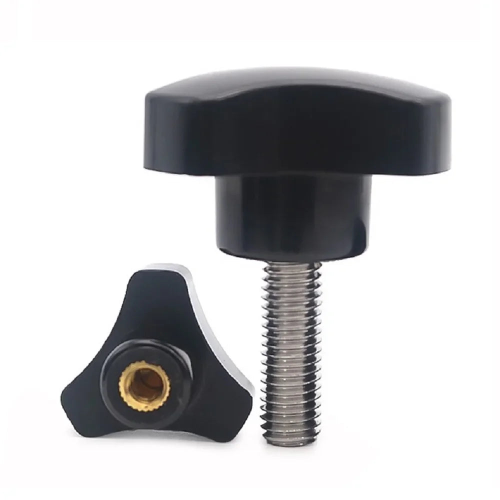 1pcs 304 stainless steel triangle handle bakelite handle hand screw, arc knob M5-M12 high quality