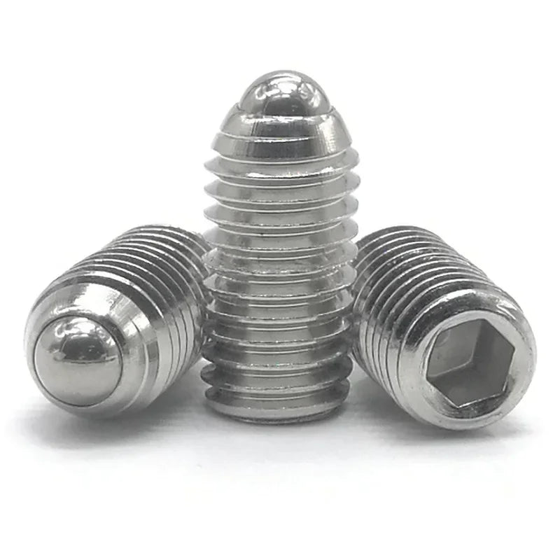 2/10X M3 M4 M5 M6 M8 - M12 stainless steel 304 Black Carbon steel Grade 12.9 Hex Socket Spring Ball Plunger Grub Point Set Screw