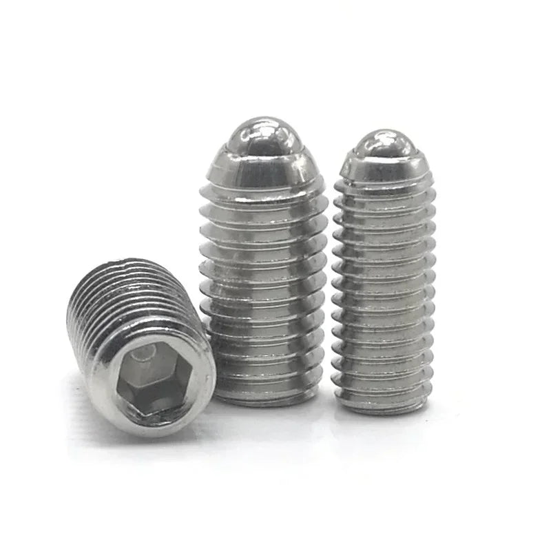 2/10X M3 M4 M5 M6 M8 - M12 stainless steel 304 Black Carbon steel Grade 12.9 Hex Socket Spring Ball Plunger Grub Point Set Screw