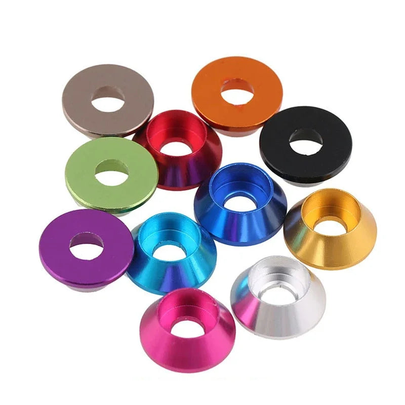 2-10pcs Aluminum washer M2 M2.5 M3 M4 M5 M6 M8 colorful aluminum alloy cap head gasket washer for RC Model parts